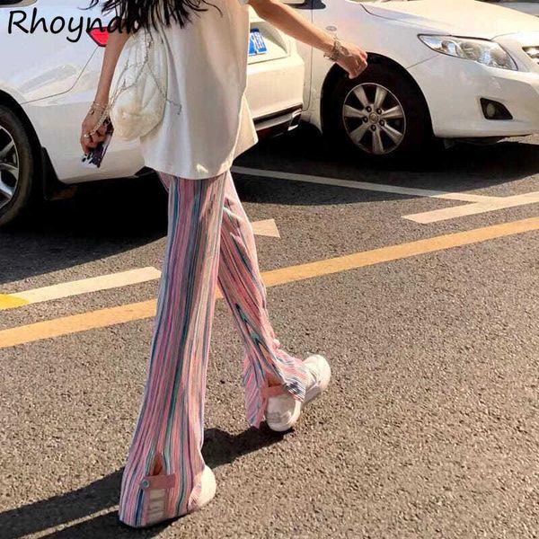women's pants & capris flare women rainbow striped retros fashion back split loose all-match korean style casual high waist street swee, Black;white
women's pants & capris flare women rainbow striped retros fashion back split loose all-match korean style casual high waist street swee, Black;white