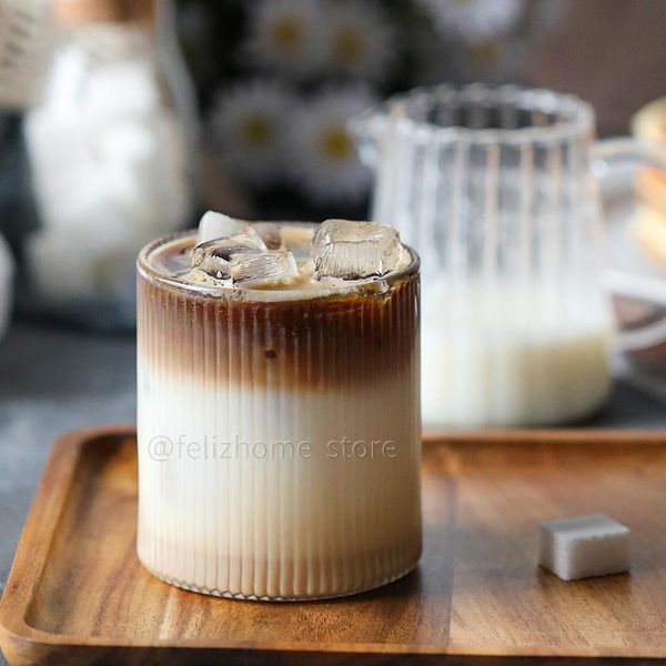 handmade heat-resistant glass cup straight striped iced latte americano japanese vertical water wine glasses
handmade heat-resistant glass cup straight striped iced latte americano japanese vertical water wine glasses