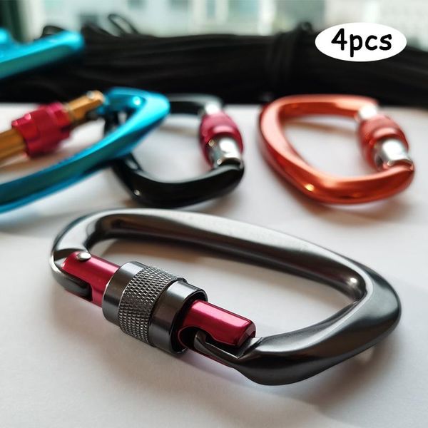 cords, slings and webbing 4pcs professional climbing carabiner 25kn d shape buckle lock safety outdoor equipment accessories
cords, slings and webbing 4pcs professional climbing carabiner 25kn d shape buckle lock safety outdoor equipment accessories