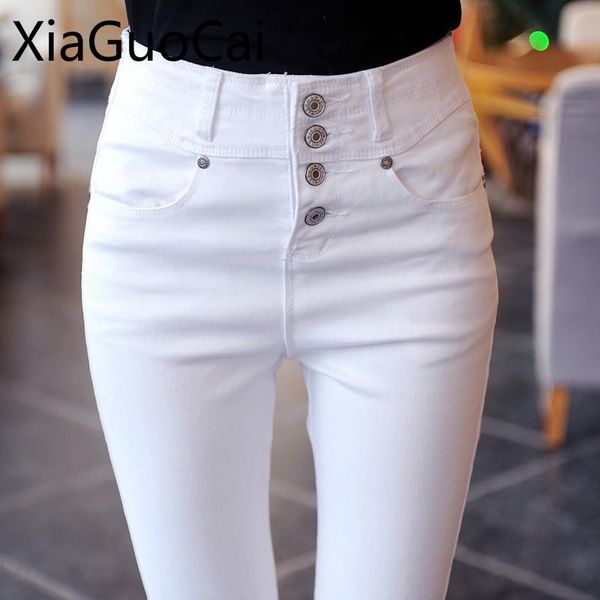 women high waist jeans female office lady skinny pencil pants white leggings women's, Blue
women high waist jeans female office lady skinny pencil pants white leggings women's, Blue