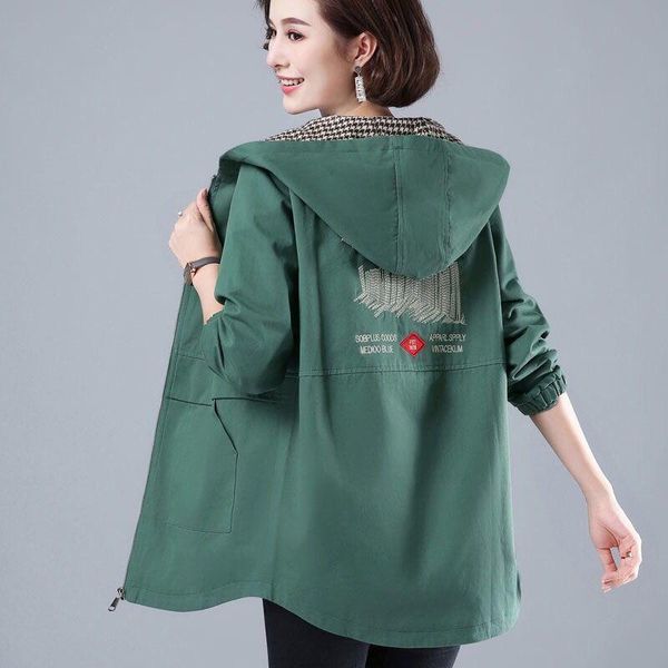 spring autumn women jacket long sleeve hooded female windbreaker loose basic coat casual outwear plus size 4xl women's jackets, Black;brown
spring autumn women jacket long sleeve hooded female windbreaker loose basic coat casual outwear plus size 4xl women's jackets, Black;brown