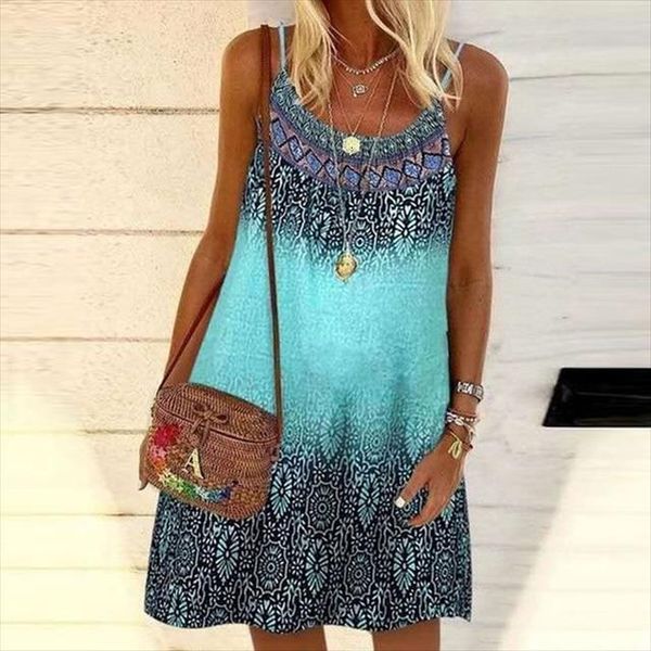 summer beach bohemian printed womens dress loose sling casual sleeveless plus size a line mini holiday sundress, Black;gray
summer beach bohemian printed womens dress loose sling casual sleeveless plus size a line mini holiday sundress, Black;gray