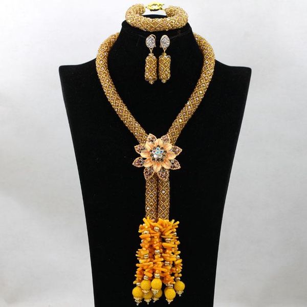 earrings & necklace splendid gold crystal nigerian wedding champagne african bridal jewelry set birthday gift women qw224, Silver
earrings & necklace splendid gold crystal nigerian wedding champagne african bridal jewelry set birthday gift women qw224, Silver