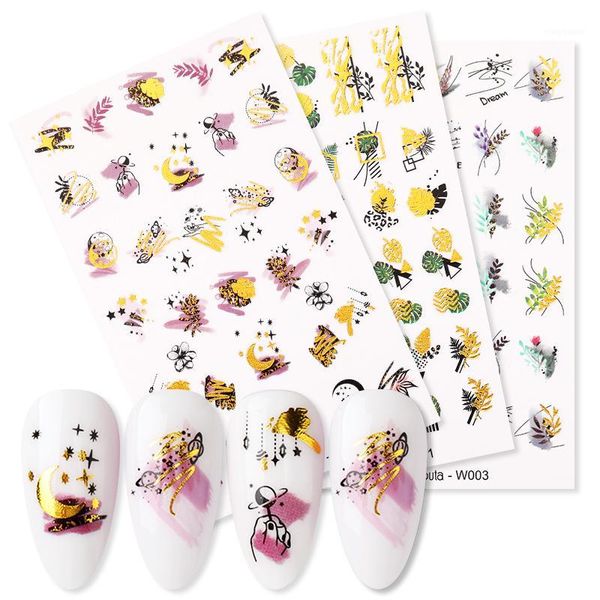 sheet harunouta gold water nail foils stickers flower decals dress slider foil wraps diy art decoration1, Black
sheet harunouta gold water nail foils stickers flower decals dress slider foil wraps diy art decoration1, Black