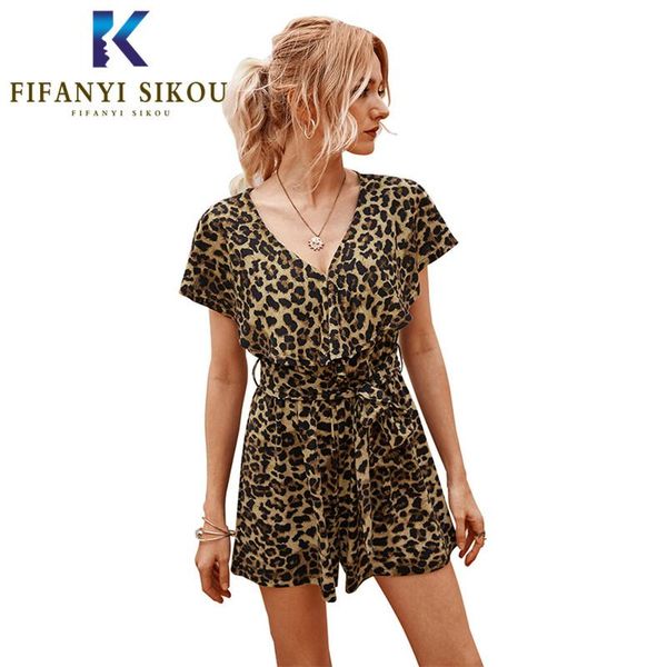 women's jumpsuits & rompers summer women playsuits leopard print fashion lace up short sleeve overalls female loose wide leg pants, Black;white
women's jumpsuits & rompers summer women playsuits leopard print fashion lace up short sleeve overalls female loose wide leg pants, Black;white