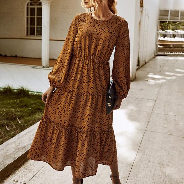 casual dresses fashion dot print long dress women ruffles autumn sundress o neck beach vestidos female robe, Black;gray
casual dresses fashion dot print long dress women ruffles autumn sundress o neck beach vestidos female robe, Black;gray