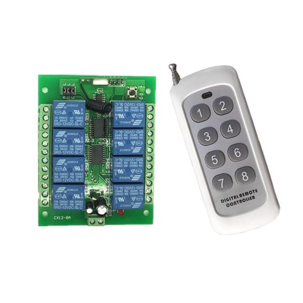 smart home control dc 12v 24v 8 ch channels 8ch rf wireless remote switch system receiver transmitter 315/433 mhz
smart home control dc 12v 24v 8 ch channels 8ch rf wireless remote switch system receiver transmitter 315/433 mhz