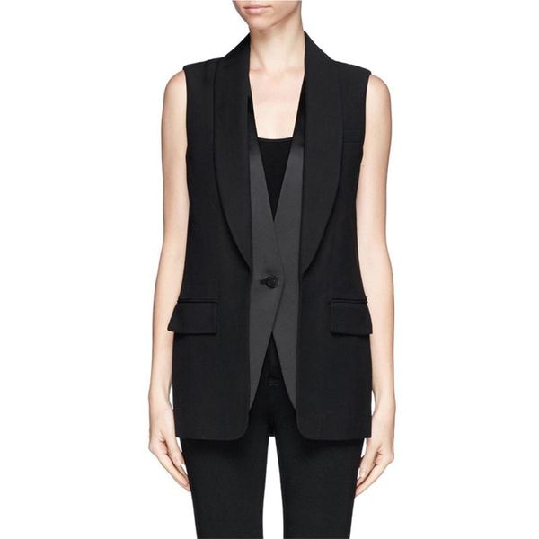 women's vests est office lady's single buttons fashion 2021 autumn european women slim patchwork vest feminine waistcoat, Black;white
women's vests est office lady's single buttons fashion 2021 autumn european women slim patchwork vest feminine waistcoat, Black;white