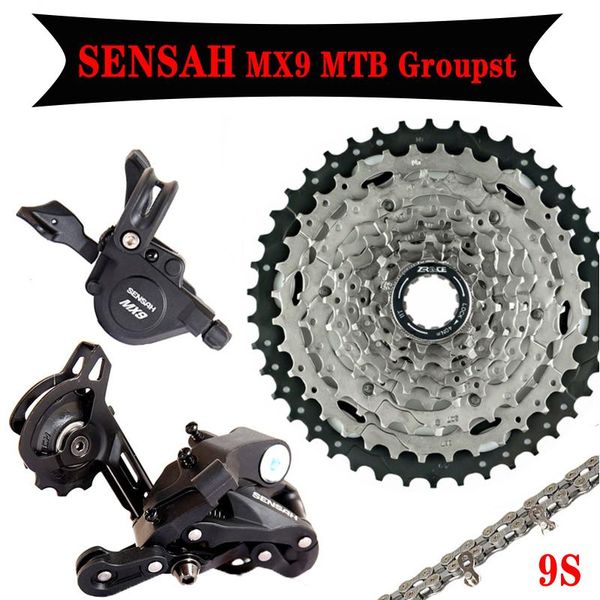 bike derailleurs sensah mx9 9 speed mtb bicycle groupset 11-40t 11-42t shift lever rear derailleur cassette chain
bike derailleurs sensah mx9 9 speed mtb bicycle groupset 11-40t 11-42t shift lever rear derailleur cassette chain