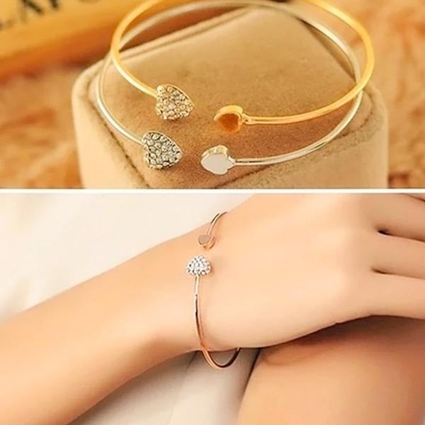 bangle korean version of the full diamond love lucky bracelet open heart-shaped crystal bracelet, first choice for women's jewelry, Black
bangle korean version of the full diamond love lucky bracelet open heart-shaped crystal bracelet, first choice for women's jewelry, Black