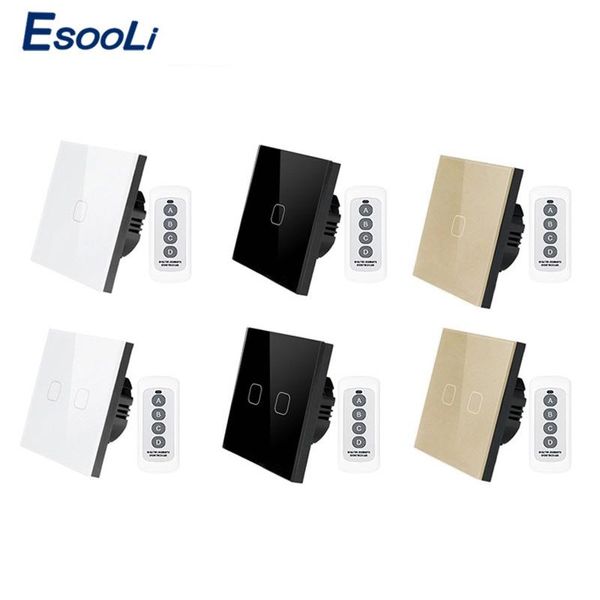 smart home control esooli eu standard 1 gang way remote wall touch switch wireless led light
smart home control esooli eu standard 1 gang way remote wall touch switch wireless led light
