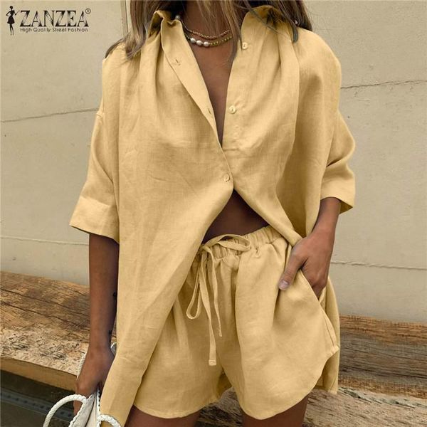 women's tracksuits womens casual 2 piece sets 2021 fashion loose short suits lady oversize streetwear outfits zanzea summer solid shirt, Gray
women's tracksuits womens casual 2 piece sets 2021 fashion loose short suits lady oversize streetwear outfits zanzea summer solid shirt, Gray