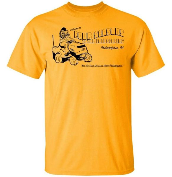four seasons total landscaping cotton t-shirt, White;black