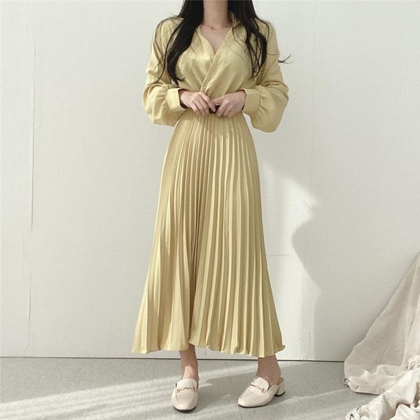 casual dresses limiguyue women pleated shirt korean spring autumn elegant long sleeve dress chic one-piece slim waist vestidos k2600, Black;gray
casual dresses limiguyue women pleated shirt korean spring autumn elegant long sleeve dress chic one-piece slim waist vestidos k2600, Black;gray