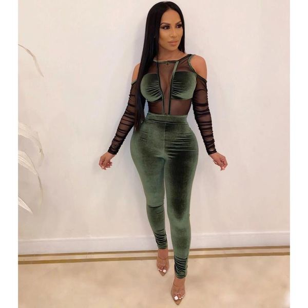 women's jumpsuits & rompers women mesh patchwork high waist velvet jumpsuit solid long sleeve cold shoulder plus size bodycon overalls, Black;white
women's jumpsuits & rompers women mesh patchwork high waist velvet jumpsuit solid long sleeve cold shoulder plus size bodycon overalls, Black;white