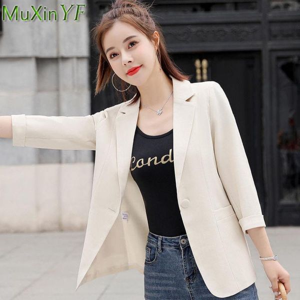 women's suits & blazers small suit jacket spring autumn 2021 casual elegant coat korean slim 3/4 sleeve crop female plus size, White;black
women's suits & blazers small suit jacket spring autumn 2021 casual elegant coat korean slim 3/4 sleeve crop female plus size, White;black