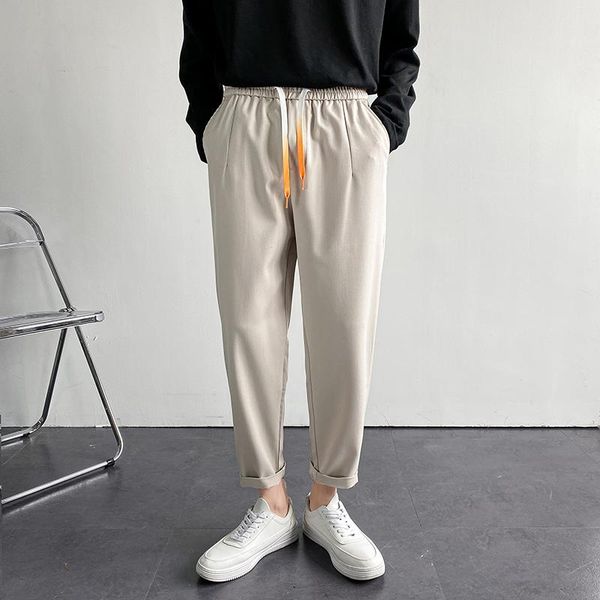 solid color formal suit pants men korean fashion loose drawstring casual streetwear retro straight leg m-3xl men's, Black
solid color formal suit pants men korean fashion loose drawstring casual streetwear retro straight leg m-3xl men's, Black