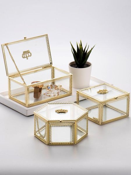 storage boxes & bins luxury golden copper crown jewelry box geometrical clear glass boxs bracelets earrings cosmetic organize container acce
storage boxes & bins luxury golden copper crown jewelry box geometrical clear glass boxs bracelets earrings cosmetic organize container acce