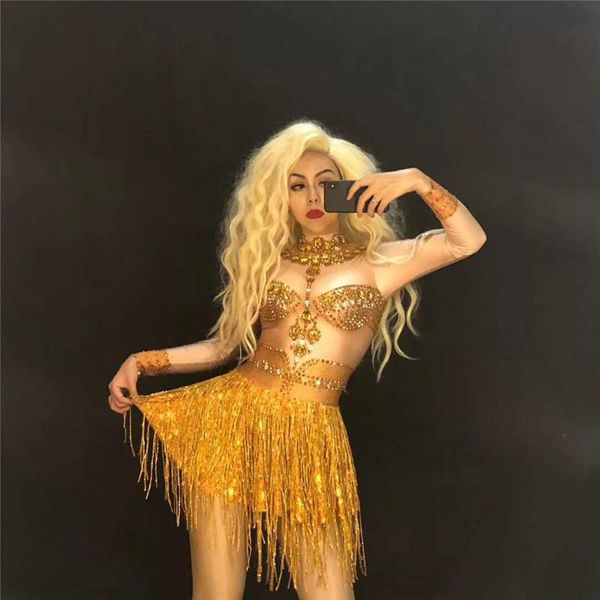 party decoration r40 gold tassel dresses female skirt dj pole dance ballroom costumes stage performance clothing bar outfits wears bra
party decoration r40 gold tassel dresses female skirt dj pole dance ballroom costumes stage performance clothing bar outfits wears bra