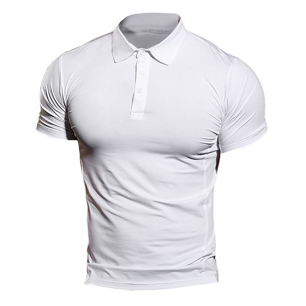 men's polo shirt short sleeve sports t- with lapel in spring and summer of 20, White;black
men's polo shirt short sleeve sports t- with lapel in spring and summer of 20, White;black
