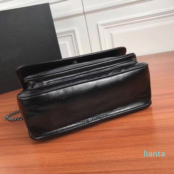 famous oily leather cover chain shoulder straps handbags women lady letter female evening bags
famous oily leather cover chain shoulder straps handbags women lady letter female evening bags