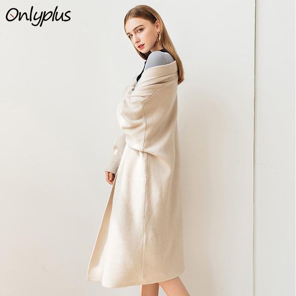 women's sweaters onlyplus winter women cardigan cashmere long coat casual loose soft wool sweater blend warm kintted, White;black
women's sweaters onlyplus winter women cardigan cashmere long coat casual loose soft wool sweater blend warm kintted, White;black
