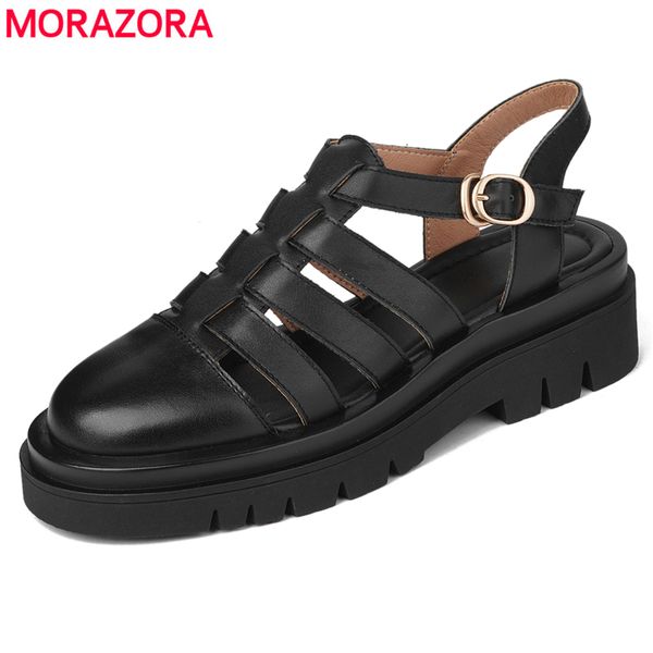 morazora genuine leather sandals women platform shoes wedges hollow summer ladies gladiator sandals fashion shoes 210506, Black
morazora genuine leather sandals women platform shoes wedges hollow summer ladies gladiator sandals fashion shoes 210506, Black