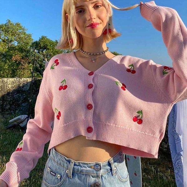 sweet cherry embroidery v neck womens sweater crop cardigan women graphic chic knitted outwear fall winter casual clothing, White;black
sweet cherry embroidery v neck womens sweater crop cardigan women graphic chic knitted outwear fall winter casual clothing, White;black