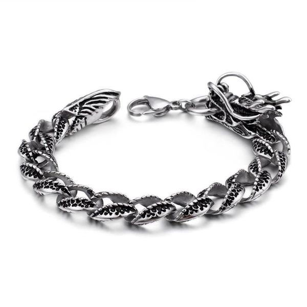 charm bracelets jewels store punk wind dragon bracelet animal 230mm men's stainless steel retro jewelry hand chain for man, Golden;silver
charm bracelets jewels store punk wind dragon bracelet animal 230mm men's stainless steel retro jewelry hand chain for man, Golden;silver