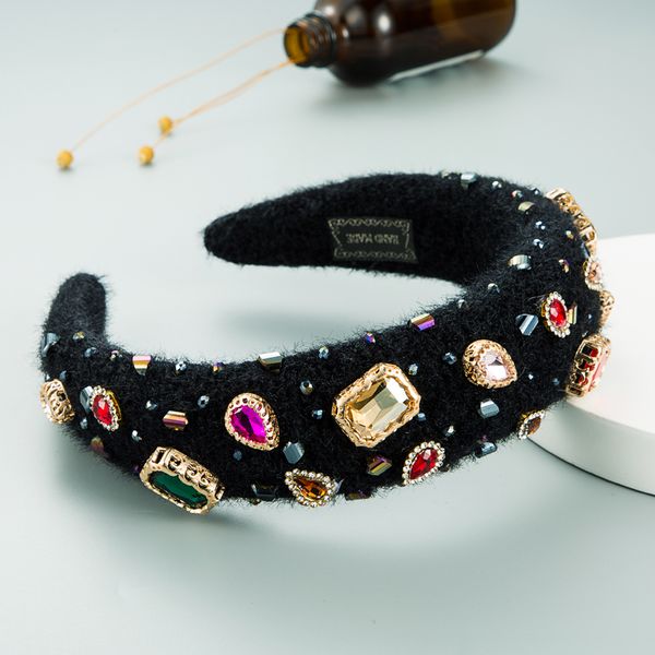 new fashion multi color crystal headband for woman elelgant rhinestone padded thick sponge hairband girls party turban headwear, Silver
new fashion multi color crystal headband for woman elelgant rhinestone padded thick sponge hairband girls party turban headwear, Silver