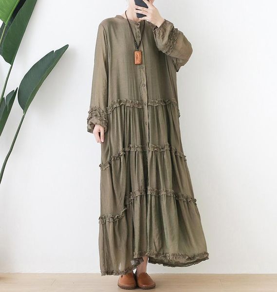 korean janpan fashion ruched dress elegant casual oversize a line long sleeve streetwear office ladies maxi autumn 2021 dresses, Black;gray
korean janpan fashion ruched dress elegant casual oversize a line long sleeve streetwear office ladies maxi autumn 2021 dresses, Black;gray