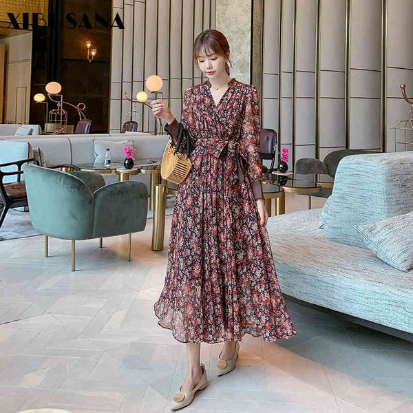 autumn v-neck vintage floral print dresses women's high waist full sleeve chiffon female a-line lace up dress vestidos 210423, Black;gray
autumn v-neck vintage floral print dresses women's high waist full sleeve chiffon female a-line lace up dress vestidos 210423, Black;gray