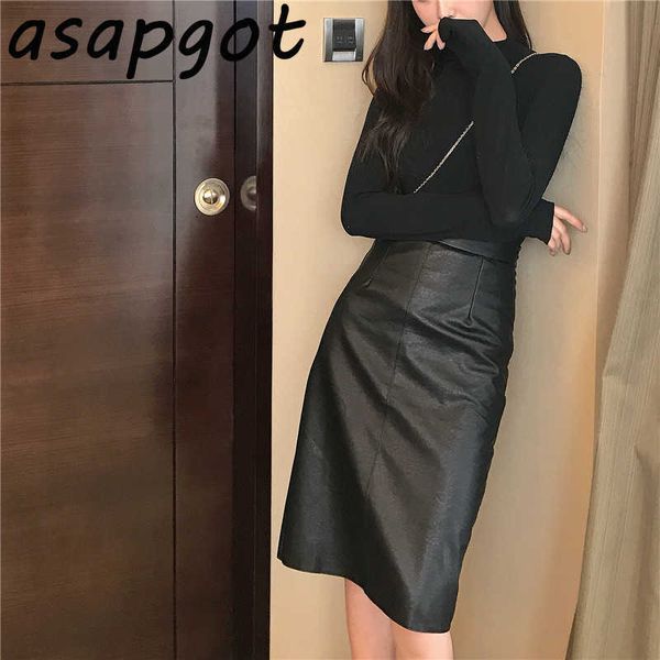 skirts slim wrap hip high waist plus size black pu leather skirt women streetwear autumn chic wild mujer faldas solid casual 210610
skirts slim wrap hip high waist plus size black pu leather skirt women streetwear autumn chic wild mujer faldas solid casual 210610