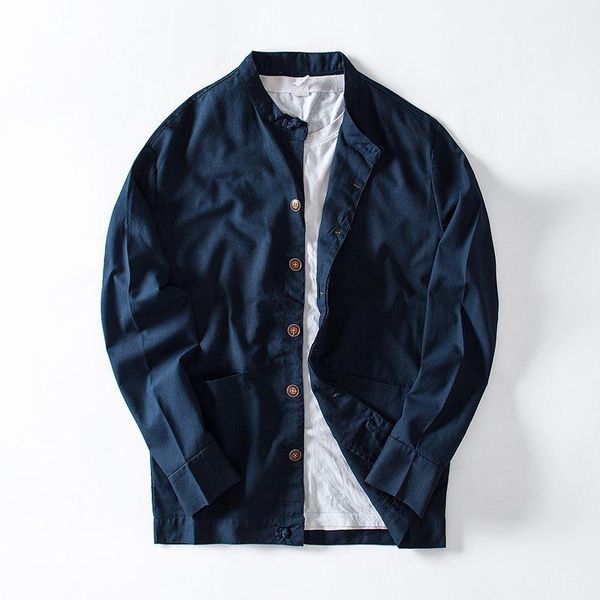 men's casual shirts 2021 style young stand collar buckle spring jacket top, White;black
men's casual shirts 2021 style young stand collar buckle spring jacket top, White;black