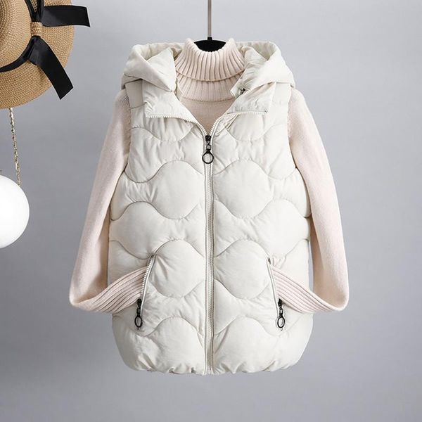 women's vests winter down cotton hooded short vest women parka solid ladies sleeveless waistcoat female zipper puffer jacket overcoat, Black;white
women's vests winter down cotton hooded short vest women parka solid ladies sleeveless waistcoat female zipper puffer jacket overcoat, Black;white