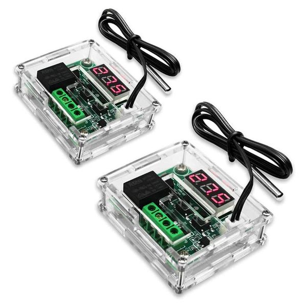 smart home control 2 pcs temperature controller module with case - xh-w1209 red digital display thermostat dc 12v waterproof probe
smart home control 2 pcs temperature controller module with case - xh-w1209 red digital display thermostat dc 12v waterproof probe