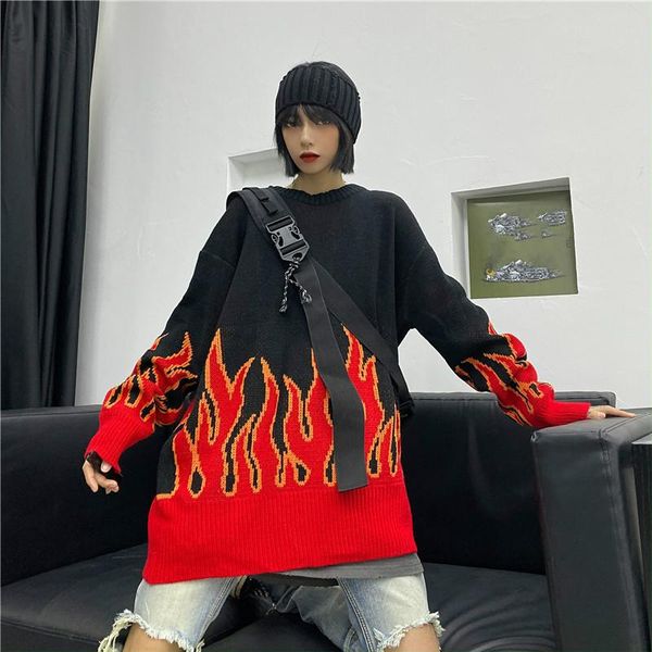 women's hoodies & sweatshirts harajuku flame pattern knit women outfits loose pullover streetwear fashion couple autumn winter, Black
women's hoodies & sweatshirts harajuku flame pattern knit women outfits loose pullover streetwear fashion couple autumn winter, Black