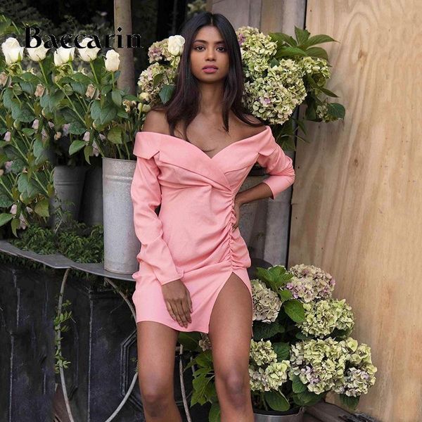 casual dresses baccarin 2021 autumn winter women mini party dress long sleeve off shoulder front slit cross bodycon festival dinner, Black;gray
casual dresses baccarin 2021 autumn winter women mini party dress long sleeve off shoulder front slit cross bodycon festival dinner, Black;gray