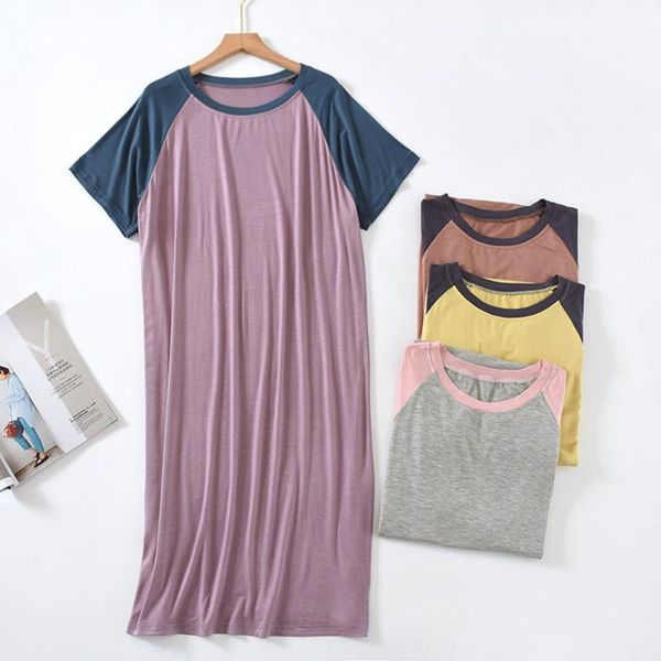 women's sleepwear fdfklak nightgown summer o-neck nightdress women modal nightwear home dressing gown short sleeve lingerie, Black;red
women's sleepwear fdfklak nightgown summer o-neck nightdress women modal nightwear home dressing gown short sleeve lingerie, Black;red