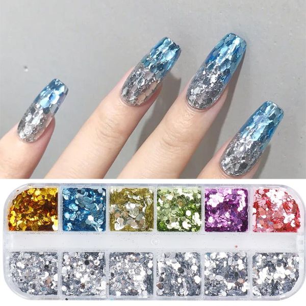 nail glitter 12grids silver blue sparkly sequin for nails reflective flakes hexagon spangles art decoration accessories glrjt, Silver;gold
nail glitter 12grids silver blue sparkly sequin for nails reflective flakes hexagon spangles art decoration accessories glrjt, Silver;gold