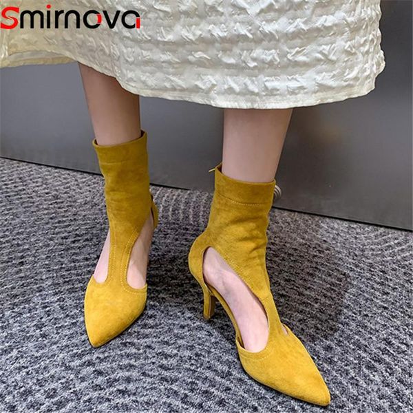 smeeroon arrive flock ankle boots women thin high heels summer pointed toe zip fashion gladiator shoes woman, Black
smeeroon arrive flock ankle boots women thin high heels summer pointed toe zip fashion gladiator shoes woman, Black