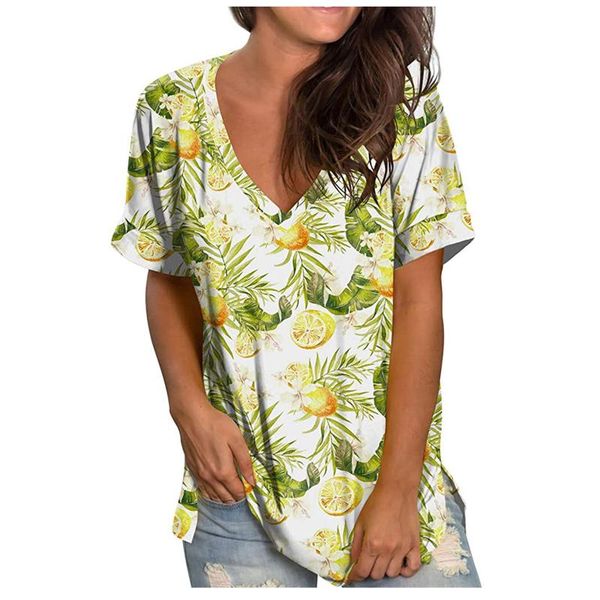 women's t-shirt woman tshirt women hollow out fashion printing short sleeves v-neck casual blouse summer femme tee, White
women's t-shirt woman tshirt women hollow out fashion printing short sleeves v-neck casual blouse summer femme tee, White