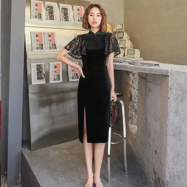stand collar women flare sleeve velour cheongsam skirt slim straight dress lace floral chinese dresses vintage qipao gown ethnic clothi, Red
stand collar women flare sleeve velour cheongsam skirt slim straight dress lace floral chinese dresses vintage qipao gown ethnic clothi, Red