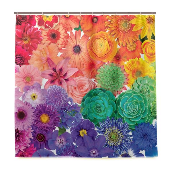 flowers colorful shower curtain bathroom decor set with hook waterproof without chemical odor-clear 72 x 72 inches 2030389
flowers colorful shower curtain bathroom decor set with hook waterproof without chemical odor-clear 72 x 72 inches 2030389
