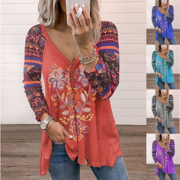 tees t-shirt aw2021 v-neck pullover printed long sleeve loose t-shirt women's top, White
tees t-shirt aw2021 v-neck pullover printed long sleeve loose t-shirt women's top, White