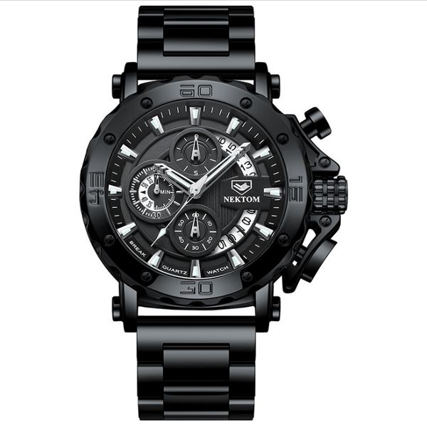 nektom 316l stainless steel quality dial and strap mens watch hollow mystery luminous quartz watches accurate travel time wristwatches, Slivery;brown
nektom 316l stainless steel quality dial and strap mens watch hollow mystery luminous quartz watches accurate travel time wristwatches, Slivery;brown