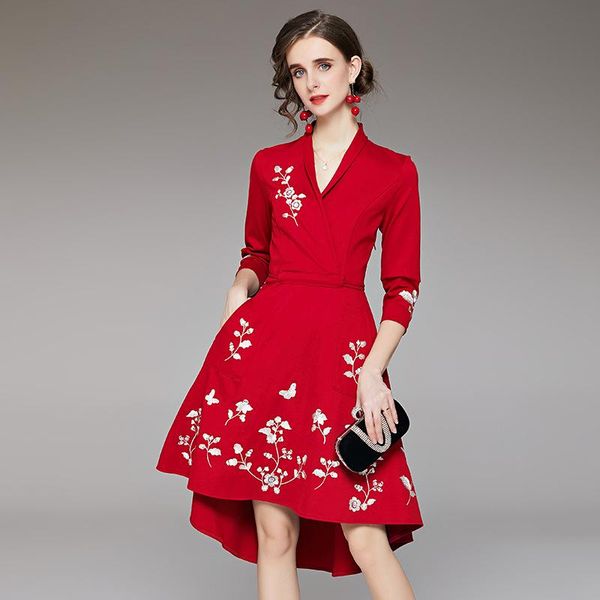 superior quality spring women irregular embroidery party dress 2xl winter asymmetric celebrity v-neck dresses casual, Black;gray
superior quality spring women irregular embroidery party dress 2xl winter asymmetric celebrity v-neck dresses casual, Black;gray