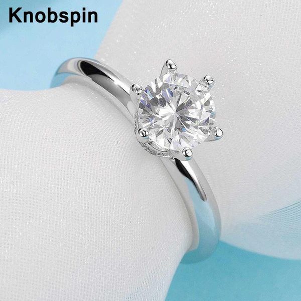 knobspin 100% 925 sterling silver bib six real 1 d color moissanite engagement rings for women fine jewelry gift cluster, Golden;silver 
knobspin 100% 925 sterling silver bib six real 1 d color moissanite engagement rings for women fine jewelry gift cluster, Golden;silver