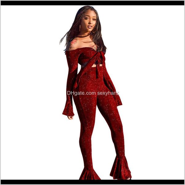 womens clothing apparel drop delivery 2021 autumn two piece set tracksuits women off shoulder long sleeve crop elastic high waist fl, Gray
womens clothing apparel drop delivery 2021 autumn two piece set tracksuits women off shoulder long sleeve crop elastic high waist fl, Gray