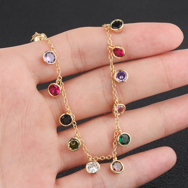 color crystal women's tennis necklace south american style color-blocking glass stone pendant jewelry gifts, Black
color crystal women's tennis necklace south american style color-blocking glass stone pendant jewelry gifts, Black